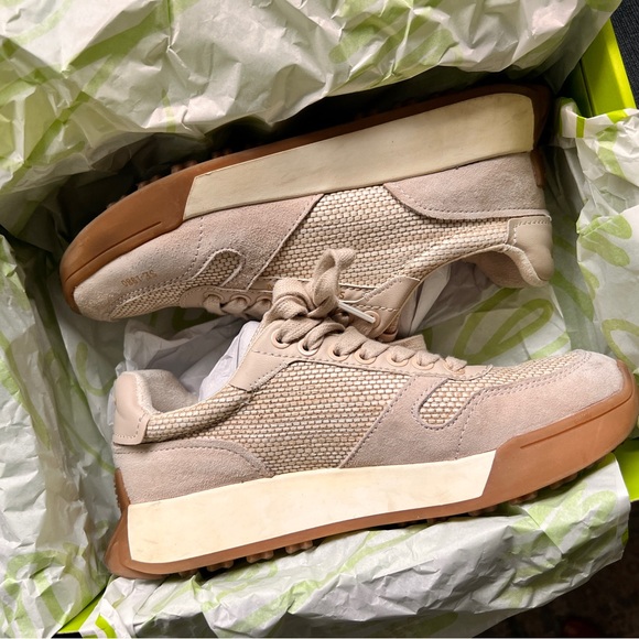 Sam Edelman Women's Layla Beige  suede woven Sneakers - Picture 9 of 10